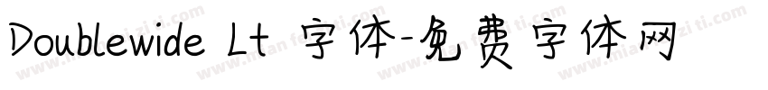 Doublewide Lt 字体字体转换